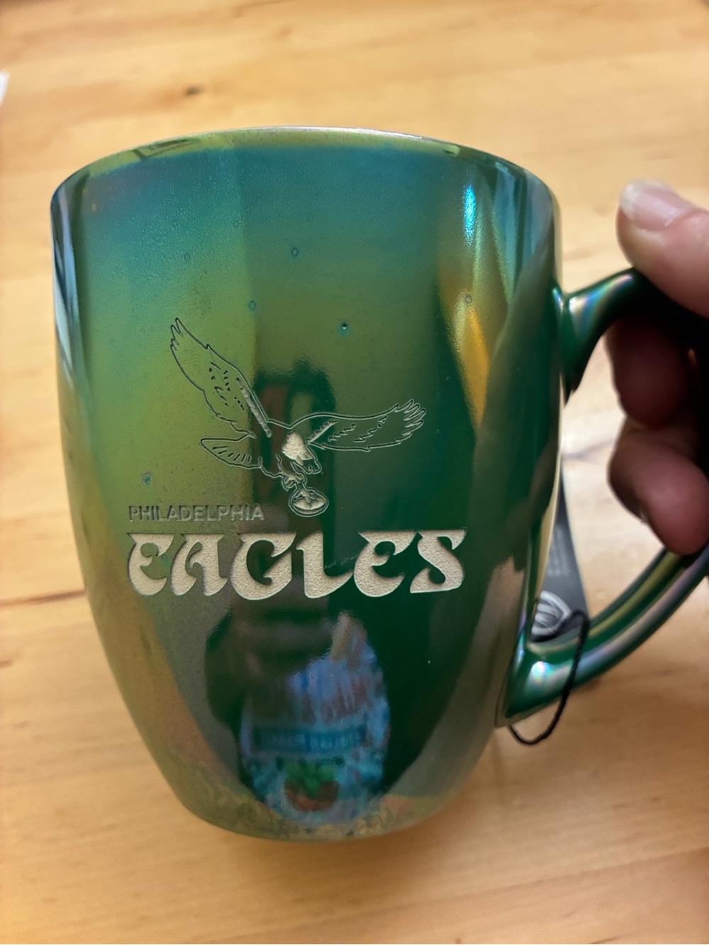 Iridescent Green Ceramic Coffee Mug